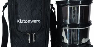 Black Insulated Lunch Bag with SS Containers
