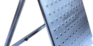 SS 304 Hinged Vent Design Manhole Cover with Frame