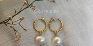 Baroque Pearl Bali Made in Brass with 12k Gold Plating