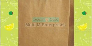 Plain Kraft Paper Handle Bags