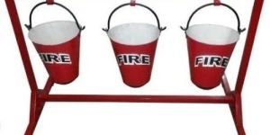 Metal Fire Bucket with Stand