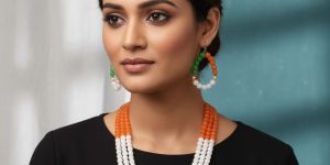 Tri-color Multi-Layered Beaded Jewelry Set