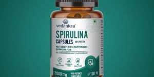moringa spirulina ayurvedic capsule packaging label design