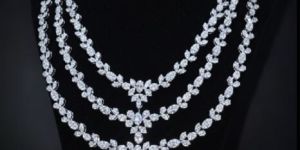 K Jewels Multi Layer Diamond Necklace