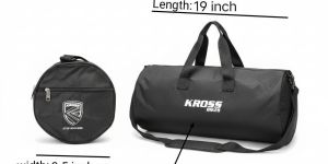 Black Polyester Casual Duffle Bag