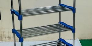 Rolling Steel Shoe Organizer Rack