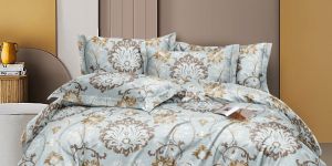 Royal Damask Double Bed Cotton Bedsheet Set
