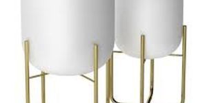 White Floor Standing Planter