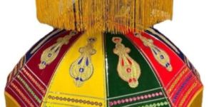 Multicolor Embroidered Decorative Umbrella