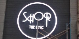 Round LED Neon Ring Acrylic Cafe Sign Board