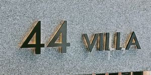 SS Finish 3D House Number Wall Mounted Name Plate Sign Board