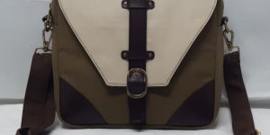 Soflex Canvas Side Bag (Khaki & Beige)