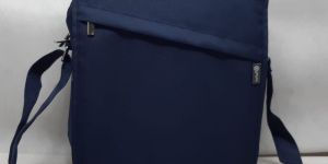 Soflex Cross Zipper Messenger Bag (Navy Blue)