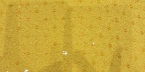 Ladies Yellow Textured Georgette Designer Fabric