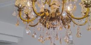 Luxury chandelier installation