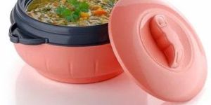Peach Double Walled Insulated Casserole