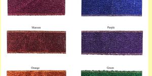 Shimmer Finish Metallic Ribbon Lace Trim