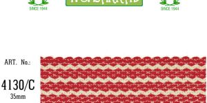 Striped Knit Pattern Decorative Lace Trim