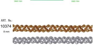 Stylish Zigzag Metallic Lace Trim