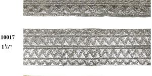 Textured Pattern Metallic Uniform Lace Trim