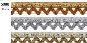 Zigzag Wave Metallic Decorative Lace Trim