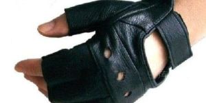 Leather Half Finger Riding Gloves