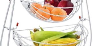 Stainless Steel 2 Tier Fruit Basket