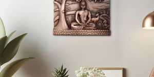 Buddha Statue With Tree Wall Hanging - Wall Hanger
