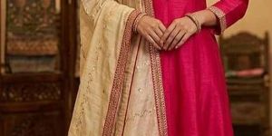 Women Silk Kurta Pant Dupatta Set