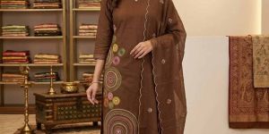 Pure Cotton All Over Embroidery Salwar Suit Set
