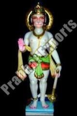 Marble Standing Hanuman Statue