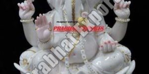 White Marble Statue Of Ganesh Ji