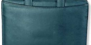 Zippered Data Fax Organizer Leather Bag