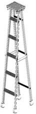 HD Very durable Folding Ladder with 57mm wide steps Supported on 15mm solid sq. rod.