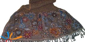 Wool Lycra Embroidered Scarves