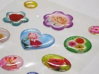 Metal PVC Vinyl Dome Stickers