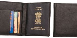 Black Leather Passport Cover