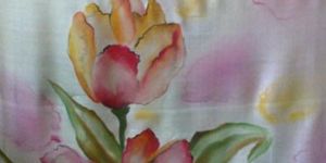 Hand Painting on Ladies Dress