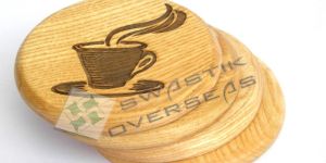 WOODEN CUSTOMIZED COASTER WITH LOGO