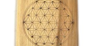 WOODEN SQUARE COASTER WITH LOGO