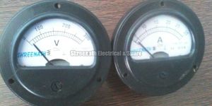 Round Shaped Ampere Volt Meter
