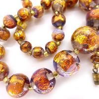Gold Foil Glass Bead
