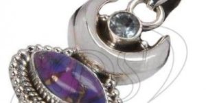 Multi Gemstone Silver Pendant