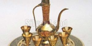 Brass Antique Wine Set