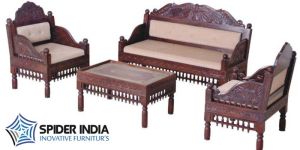 Teak Wood Carved Sofa Set