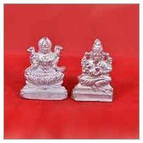 Parad Laxmi Ganesh Statue on Plate