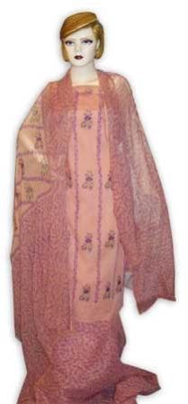 Machine Block Printed Suit (Peach)