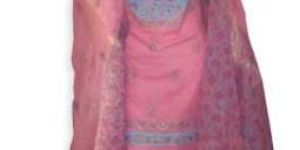 Machine Block Printed Suit (Pink)