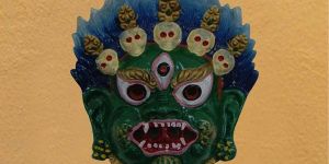 Tibetian Mahakala Mask Wall Hanging for Protection