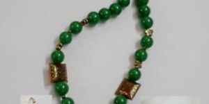 Green Beaded Necklace Set